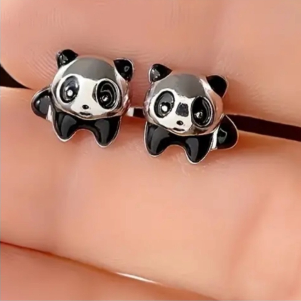 Stainless Steel Panda Studs